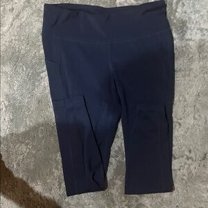 Navy Blue High-Waisted Leggings